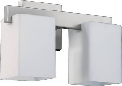 12"W Modus 2-Light Wall Sconce Satin Nickel