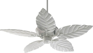 52"W Monaco Patio Indoor/Outdoor 5-Blade Patio Ceiling Fan Studio White