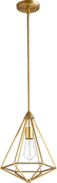 11"W Bennett 1-Light Pendant Aged Brass