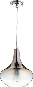 11"W 1-Light Pendant Gunmetal/Coffee Ombre