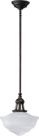 12"W 1-Light Pendant Oiled Bronze