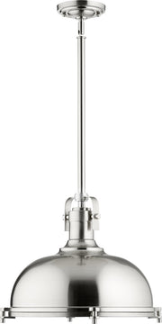 17"W 1-light Pendant Satin Nickel