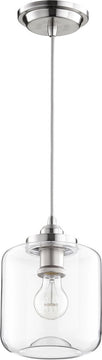 7"W 1-light Pendant Satin Nickel