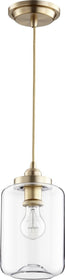 6"W 1-light Pendant Aged Brass