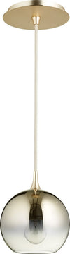 6"W 1-light Pendant Satin Gold w/ Light Gold Ombre