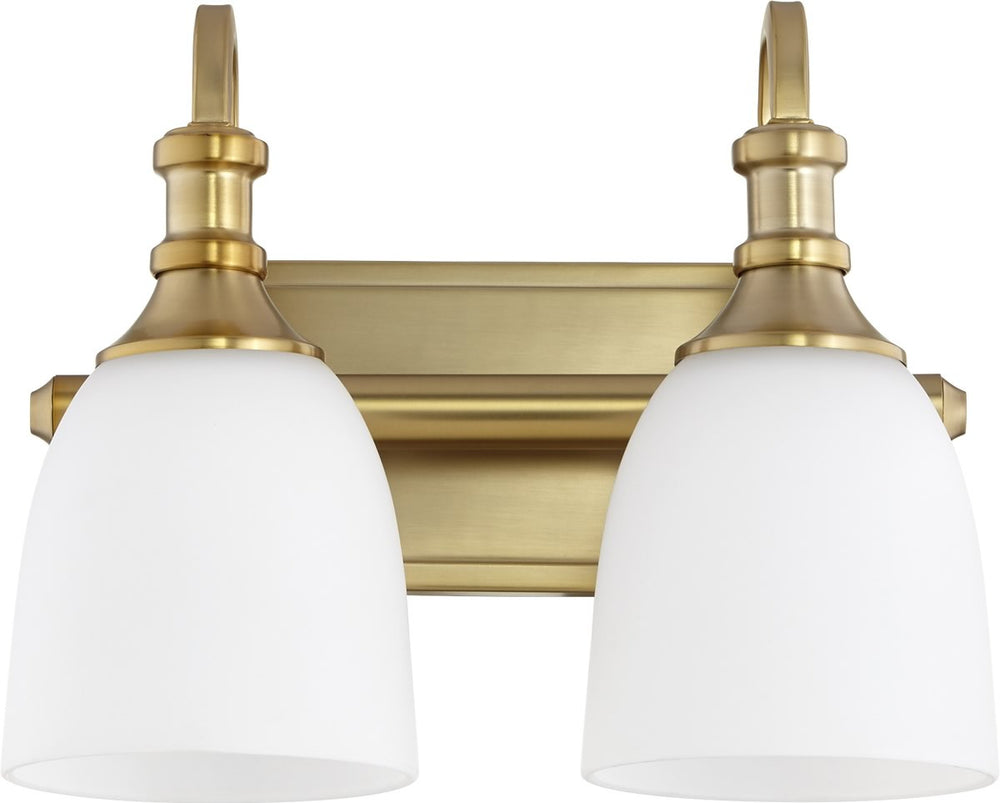 Quorum Richmond 2-light Bath Vanity Light Aged Brass