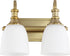 Quorum Richmond 2-light Bath Vanity Light Aged Brass