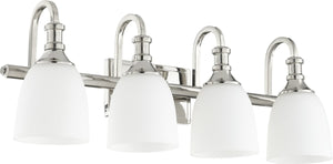 28"W Richmond 4-light Bath Vanity Light Polished Nickel