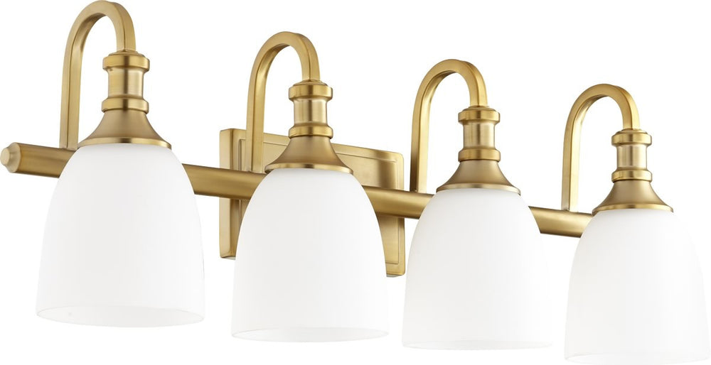 Quorum Richmond 4-light Bath Vanity Light Aged Brass