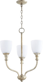 18"W Richmond 3-light Chandelier Aged Silver Leaf