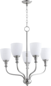 24"W Richmond 5-light Chandelier Satin Nickel