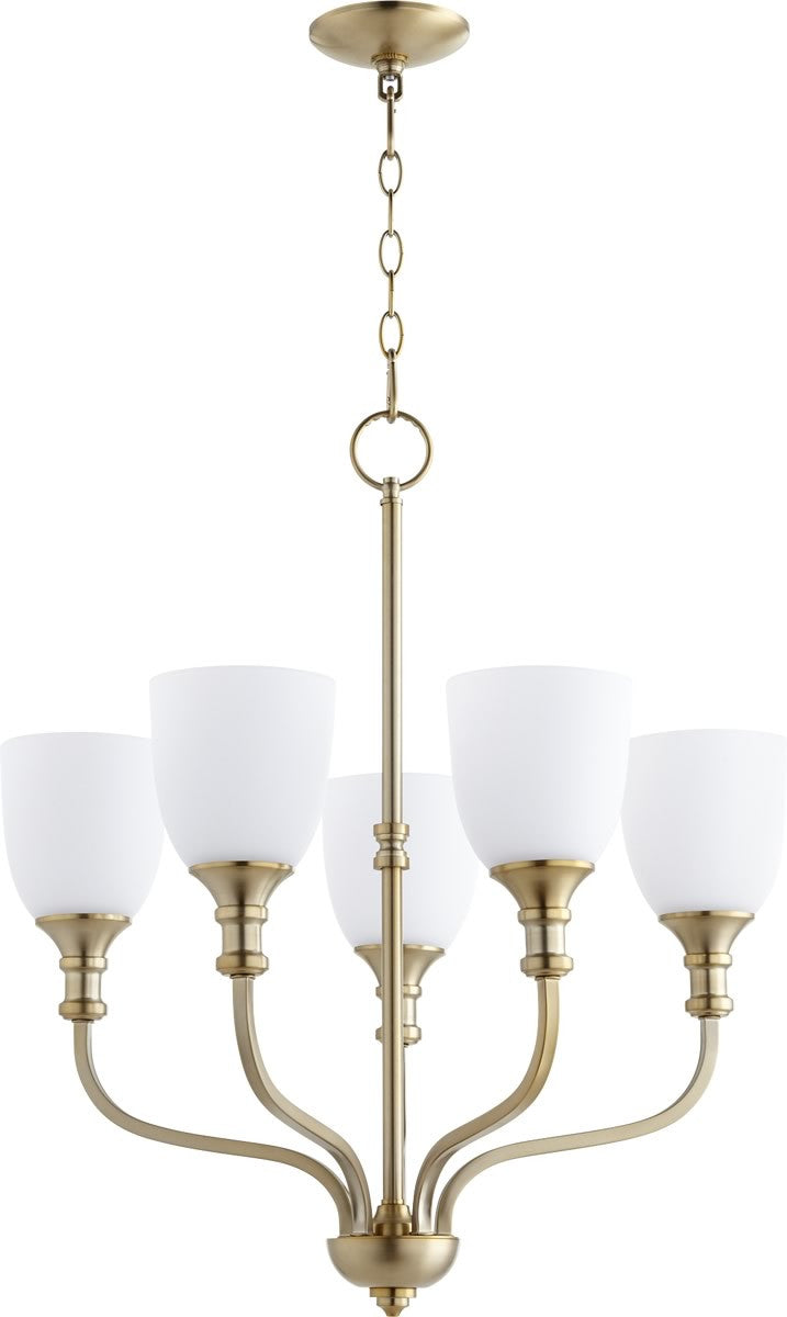 Quorum Richmond 5-light Chandelier Aged Brass