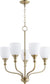 Quorum Richmond 5-light Chandelier Aged Brass