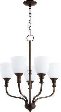 24"W Richmond 5-light Chandelier Oiled Bronze