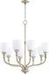 Quorum Richmond 8-light Chandelier Aged Silver Leaf