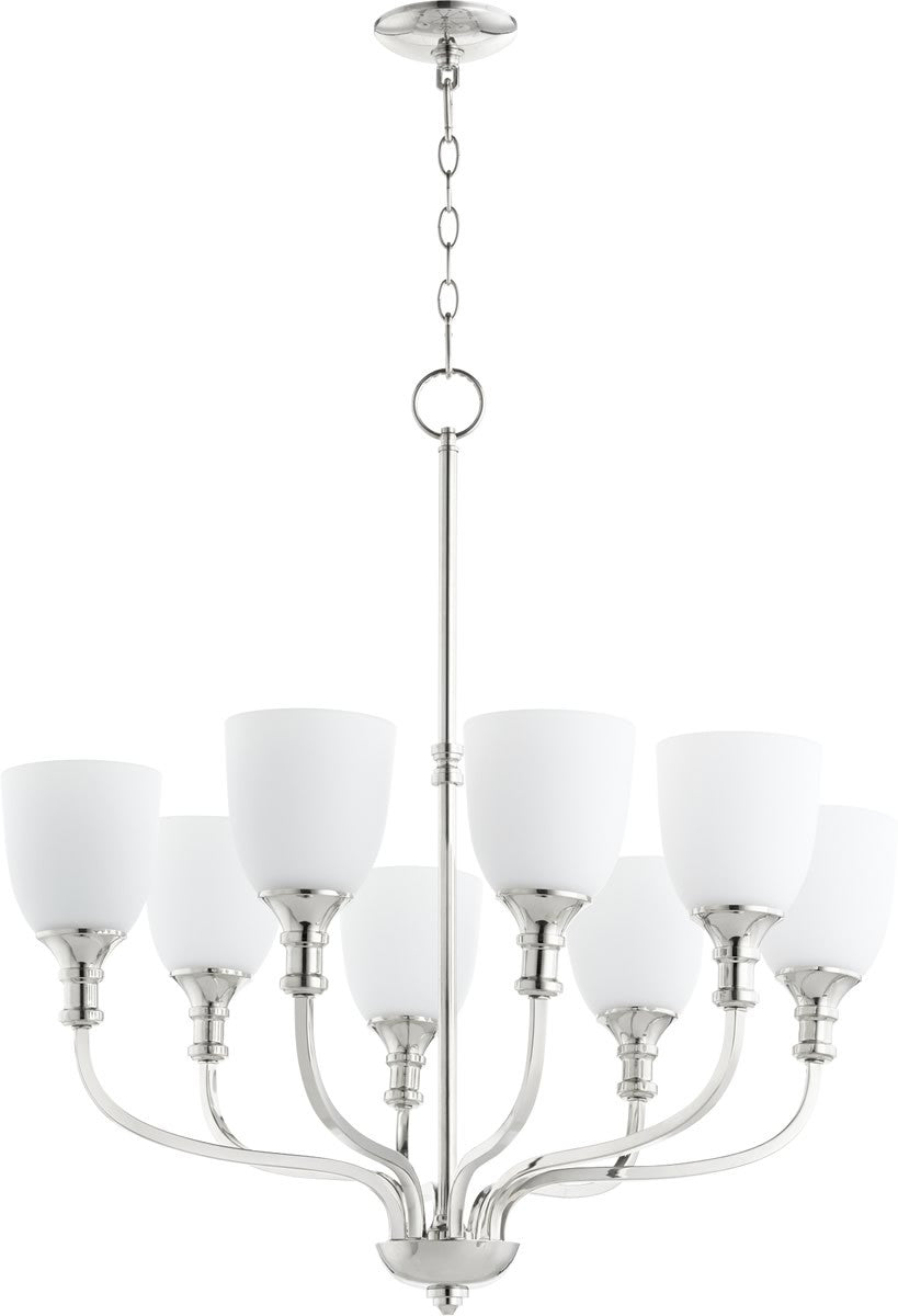 Quorum Richmond 8-light Chandelier Polished Nickel