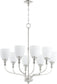 Quorum Richmond 8-light Chandelier Polished Nickel