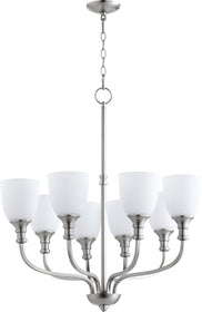 31"W Richmond 8-light Chandelier Satin Nickel
