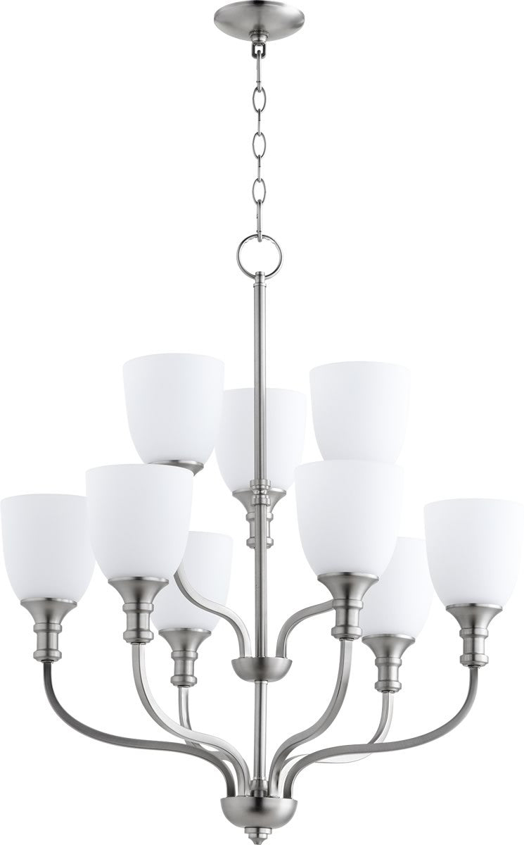 Quorum Richmond 9-light Chandelier Satin Nickel