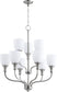 Quorum Richmond 9-light Chandelier Satin Nickel