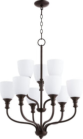 26"W Richmond 9-light Chandelier Oiled Bronze