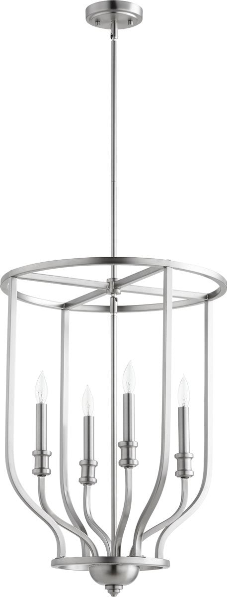 Quorum Richmond 4-light Entry Foyer Hall Chandelier Satin Nickel