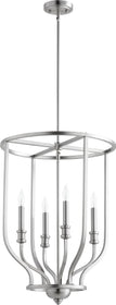 18"W Richmond 4-light Entry Foyer Hall Chandelier Satin Nickel