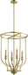 Quorum Richmond 4-light Entry Foyer Hall Chandelier Aged Brass