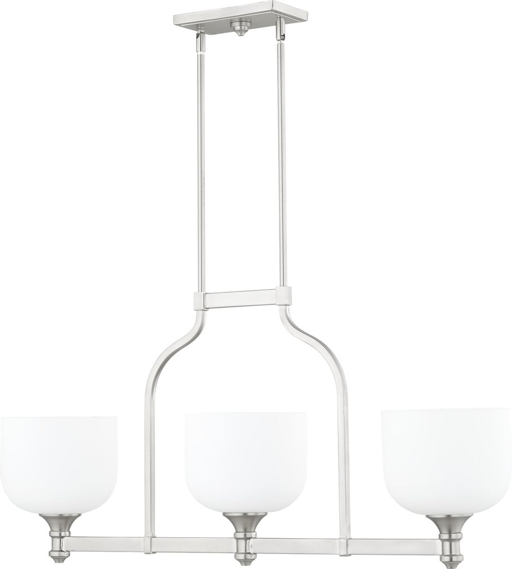 Quorum Richmond 3-light Kitchen Island Light Satin Nickel