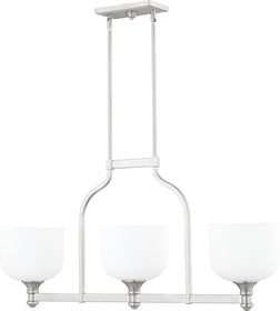 38"W Richmond 3-light Kitchen Island Light Satin Nickel