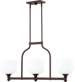 38"W Richmond 3-light Kitchen Island Light Oiled Bronze