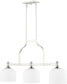Quorum Richmond 3-light Kitchen Island Light Polished Nickel