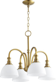 23"W Richmond 4-light Nook Chandelier Aged Brass