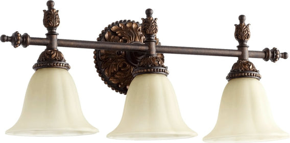 24"W Rio Salado 3-Light Bath Vanity Toasted Sienna with Mystic Silver