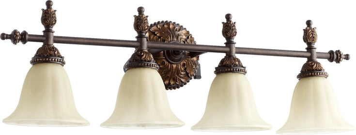 32"W Rio Salado 4-Light Bath Vanity Toasted Sienna with Mystic Silver