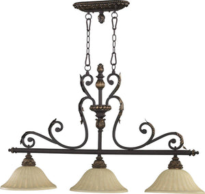 45"W Rio Salado 3-Light Kitchen Island Pendant Toasted Sienna/Mystic Silver