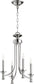 Quorum Rossington 4-light Chandelier Polished Nickel