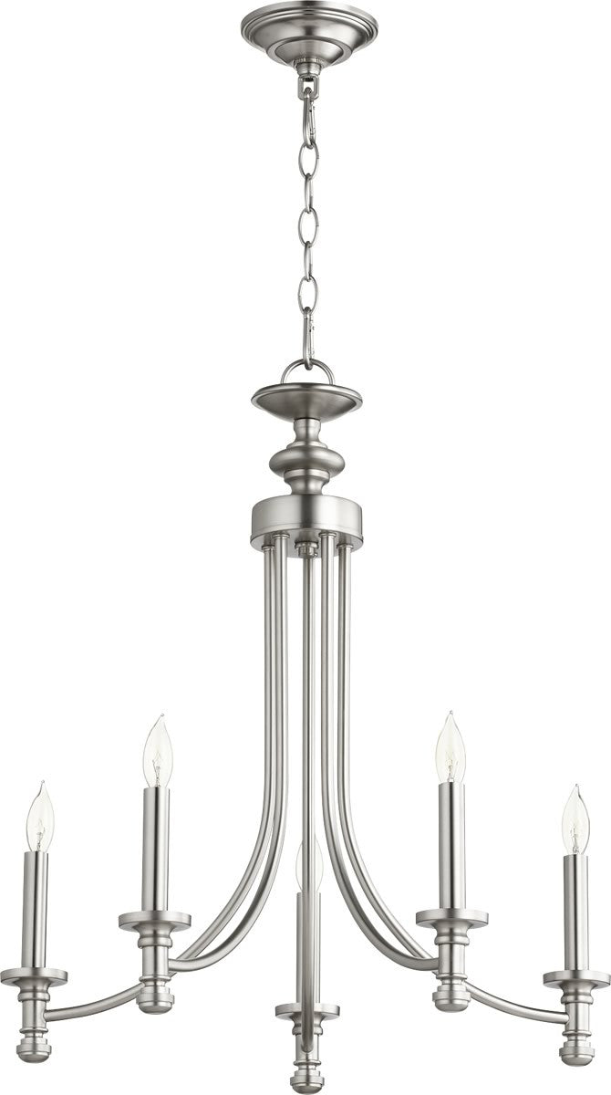 Quorum Rossington 5-light Chandelier Satin Nickel