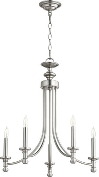 22"W Rossington 5-light Chandelier Satin Nickel