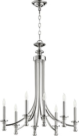25"W Rossington 8-light Chandelier Polished Nickel