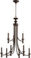 Quorum Rossington 9-light Chandelier Oiled Bronze