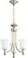 Quorum Rossington 3-light Chandelier Aged Silver Leaf