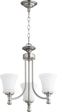 18"W Rossington 3-light Chandelier Satin Nickel