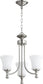 Quorum Rossington 3-light Chandelier Satin Nickel