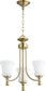 Quorum Rossington 3-light Chandelier Aged Brass