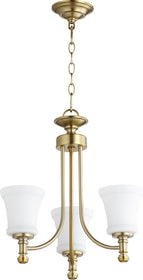 18"W Rossington 3-light Chandelier Aged Brass