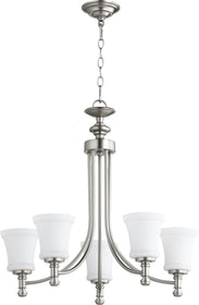 25"W Rossington 5-light Chandelier Satin Nickel