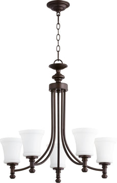 25"W Rossington 5-light Chandelier Oiled Bronze