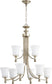 Quorum Rossington 9-light Chandelier Aged Silver Leaf