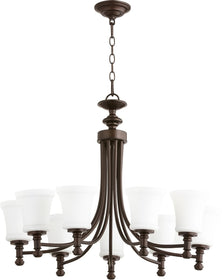 31"W Rossington 9-light Chandelier Oiled Bronze
